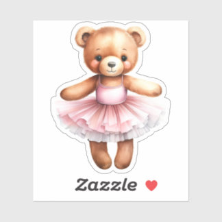 Schattigee teddybeer ballerina dansballet sticker