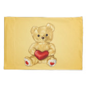 Schattigee teddybeer die hart vasthoudt - Schattig Kussensloop (Achterkant)