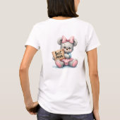 Schattigee teddybeer houder teken beste mam t-shirt (Achterkant)