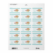 Schattigee teddybeer Kinder boek labels (Full Sheet)