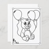 Schattigee teddybeer kleuring (Voorkant / Achterkant)