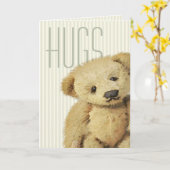 Schattigee teddybeer knuffels kaart (Gele Bloem)