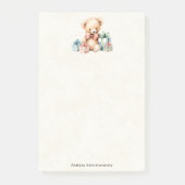 Schattigee teddybeer met kerstcadeaus post-it® notes (Voorkant)