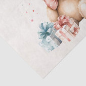 Schattigee teddybeer met kerstcadeaus tissuepapier (Detail)