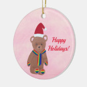 Schattigee Teddybeer Santa Ornamenten (Links)