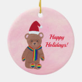 Schattigee Teddybeer Santa Ornamenten (Achterkant)