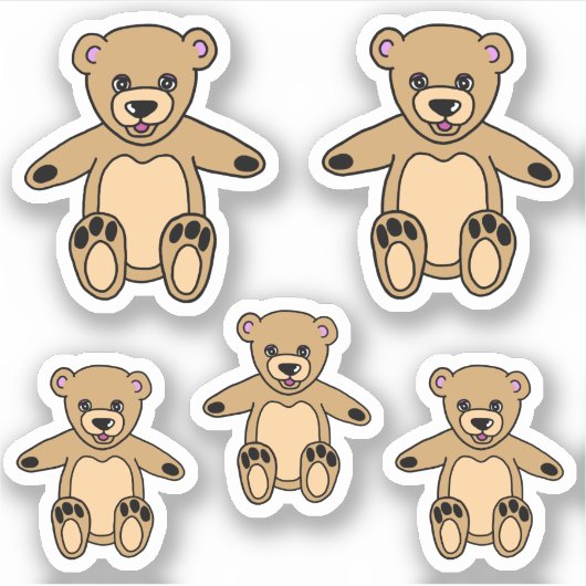 Schattigee teddybeer Speelgoed tekening Kinder Sti Sticker (Voorkant)