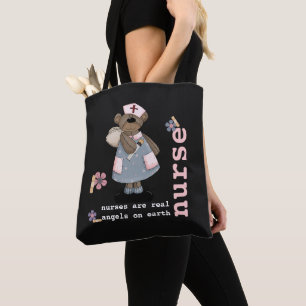 Schattigee teddybeer verpleegkundige waardering ca tote bag