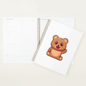 Schattigee teddybeer zwaaiende hand planner (Display)