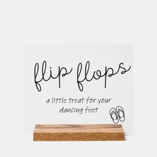 Schattigee Teenslippers Mand Teken Acryl Bord (Voorkant)