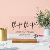 Schattigee Teenslippers Mand Teken Acryl Bord (Huwelijk)