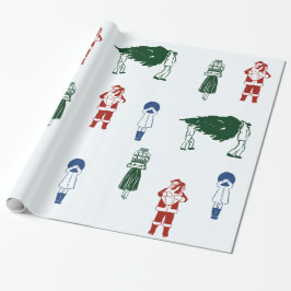 Schattigee Tekening Kerst Cadeaupapier