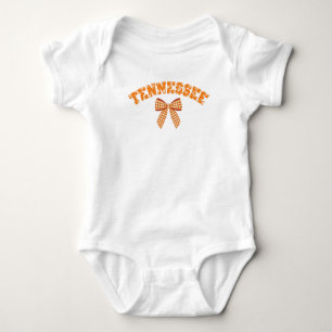 Schattigee Tennessee Oranje Kinder Boog Geruit Romper