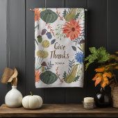 Schattigee Thanksgiving bloemenpaddenstoel herfst Theedoek