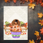 Schattigee Thanksgiving Cupcakes Verjaardag Kaart