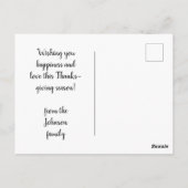 Schattigee Thanksgiving Kaarten om te personaliser (Achterkant)