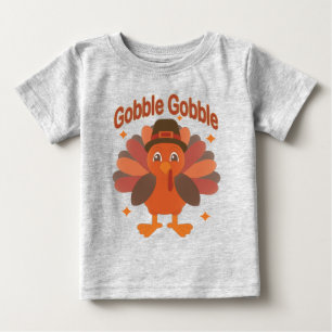 Schattigee Thanksgiving Turkije Cartoon - "Gobble