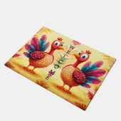 Schattigee Thanksgiving Turkije Doormat Deurmat (Schuin)