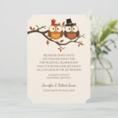 Schattigee Thanksgiving uilen uitnodiging (Staand voorkant)