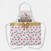 Schattigee theekopje en cupcake in een  Pattern Sc Schort (Voorkant)