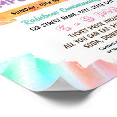 Schattigee Tie dye hippie thema flyer Poster (Hoek)