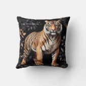 Schattigee Tiger personaliseer cadeau met je eigen Kussen (Achterkant)