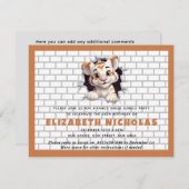 Schattigee Tijger Cub Peeking Out Nodig Sjabloon S Kaart (Voorkant / Achterkant)