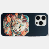 Schattigee Tijger met bloemetjes Papier Knipsel Case-Mate iPhone Case (Achterkant (horizontaal))