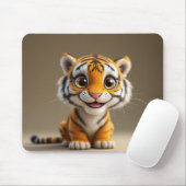 Schattigee Tijger Mousepad Muismat (Met muis)