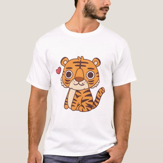 Schattigee tijger t-shirt (Voorkant)