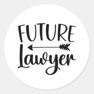 Schattigee toekomstige advocaat Law School Student Ronde Sticker