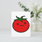 Schattigee tomatenborduurprint briefkaart (Staand voorkant)