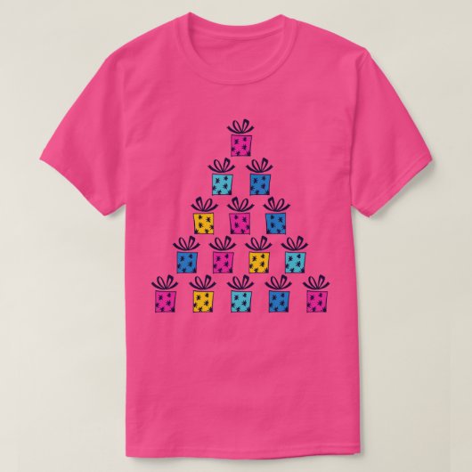Schattigee toon Cadeau Stack T-shirt (Design voorkant)