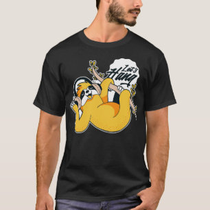 Schattigee toon luiaard laten hangen t-shirt