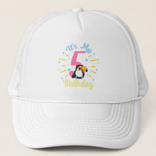 Schattigee Toucan 5e verjaardag 5 jaar oude geboor Trucker Pet