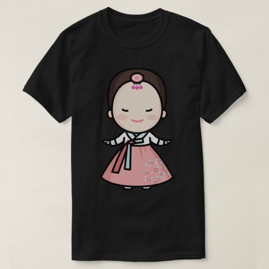 Schattigee Traditional Korean Bride Toon T-shirt (Design voorkant)