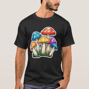 Schattigee Transparante Paddestoel Illustratie T-shirt
