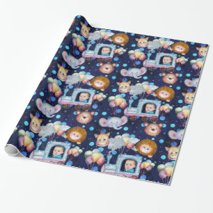 Schattigee treinfoto cadeaupapier