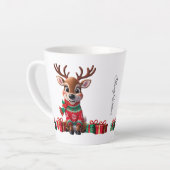 Schattigee trendy moderne grappige kerst latte mok (Linkerhoek)