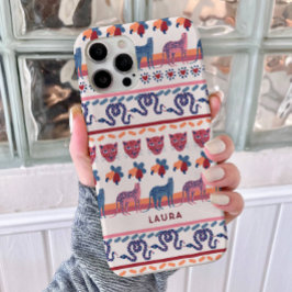 Schattigee Trendy Roze Luipaard Patroon Mix Stripe iPhone 16 Pro Hoesje