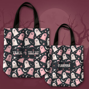 Schattigee Trick or treat Geesten met maan en ster Draagtas