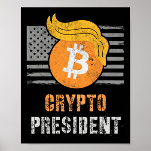 Schattigee Trump America Crypto President Inaugura Poster