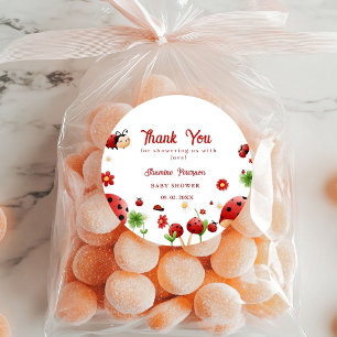 Schattigee Tuin kleine lieveheersbeestje baby show Ronde Sticker
