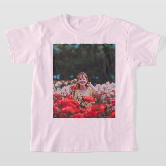 Schattigee Tuin Meisje Graphic T-Shirt (Laagn)