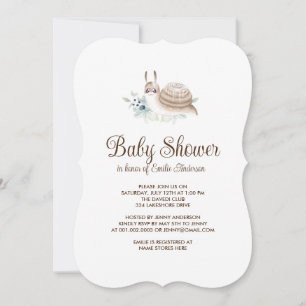 Schattigee Tuinslak Kaneel Bun Feestuitnodiging Kaart