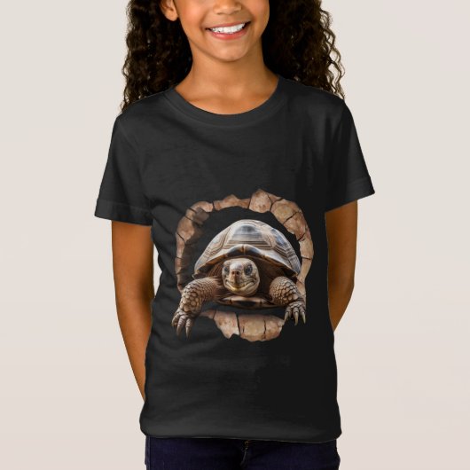 Schattigee Turtle animatie effecten. T-shirt (Voorkant)