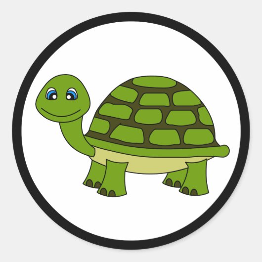 Schattigee Turtle Cartoon Stickers (Voorkant)