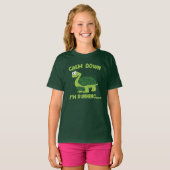 Schattigee Turtle Run Funny Gag T-shirt (Voorkant volledig)
