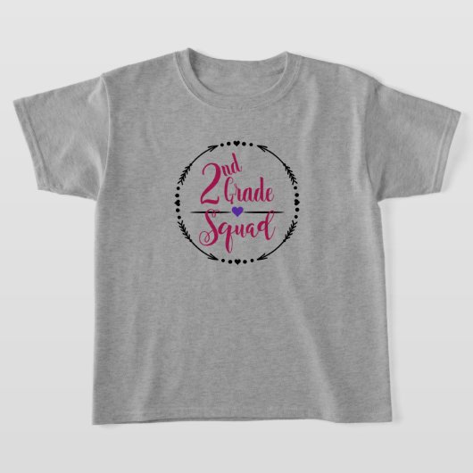 Schattigee tweede klas squad t-shirt (Laagn)