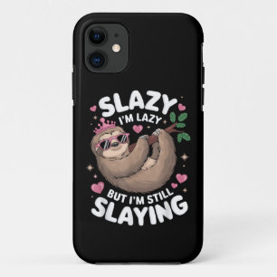 Schattigee Tween Girl Funny Animal Sloth Slay Meme iPhone 11 Hoesje